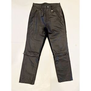 Harley Davidson Women’s Size 10 Leather Pants Stretch Panels Biker Motorcycle